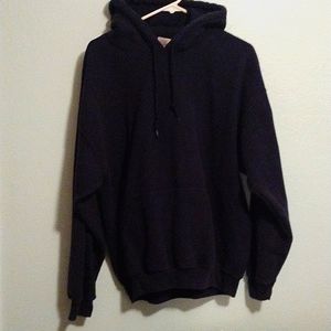 Gildan Heavy Blend, Large Navy Blue Hooded Sweatshirt
